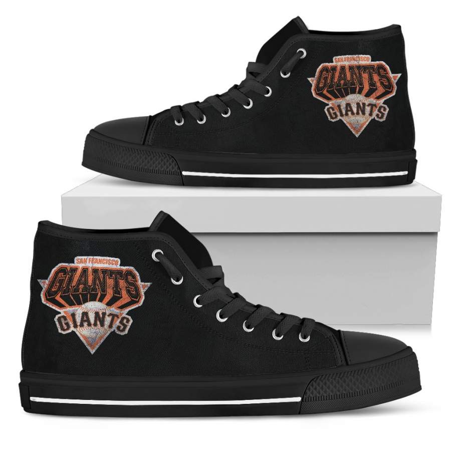 3D Simple Logo San Francisco Giants High Top Shoes