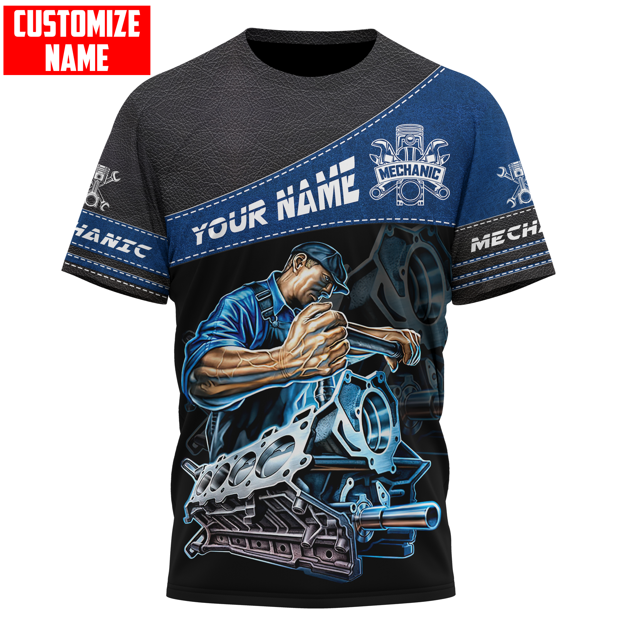 Mechanic Shirt Custom, 3D All Over Printed Tshirt For Mechanician, Mechanical Shirts