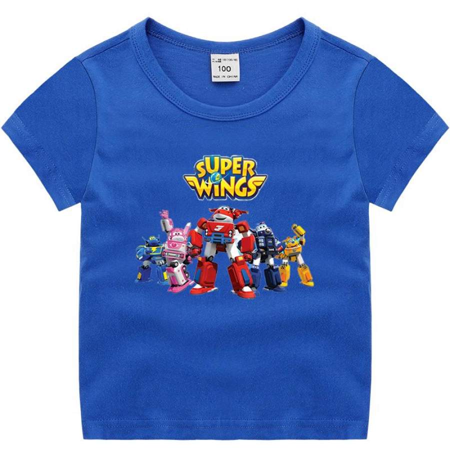 Unisex Super Wings Casual Style T-Shirt for Kids