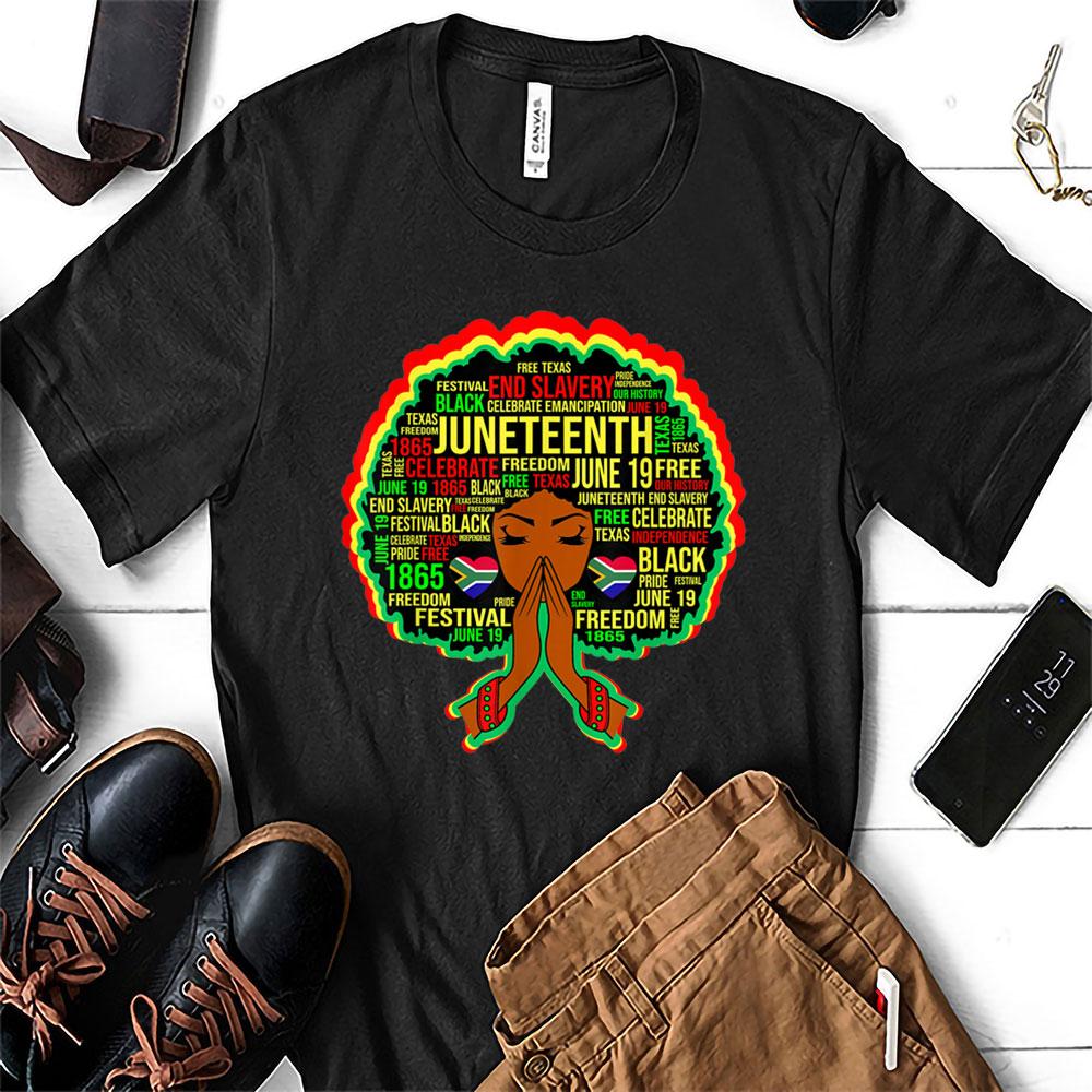 Black Girl Magic Melanin Juneteenth Girl Shirt Hoodie Ap017