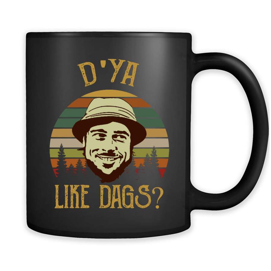 D’YA Like Dags Classic Vintage Retro Design – Full-Wrap Coffee Black Mug