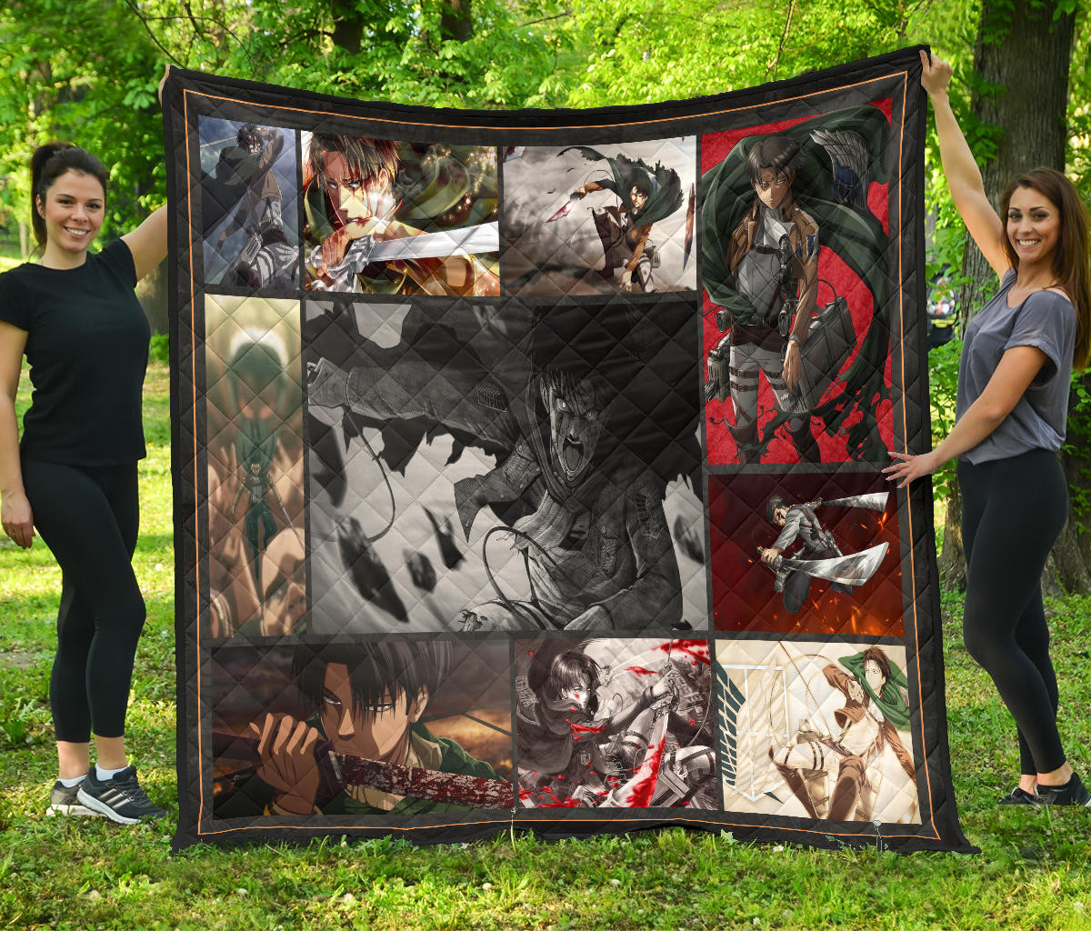 Levi Ackerman Attack On Titan Premium Quilt Blanket Anime Home Decor Custom For Fans Na032103