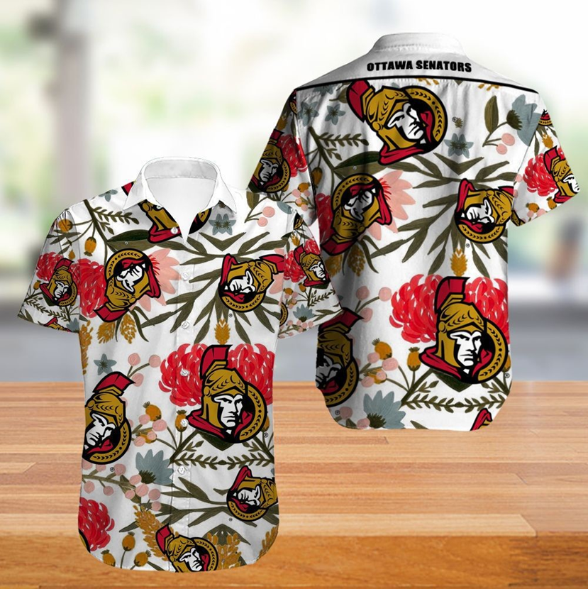 Ottawa Senators Hawaii Shirt Big Floral Button Up Ha14694