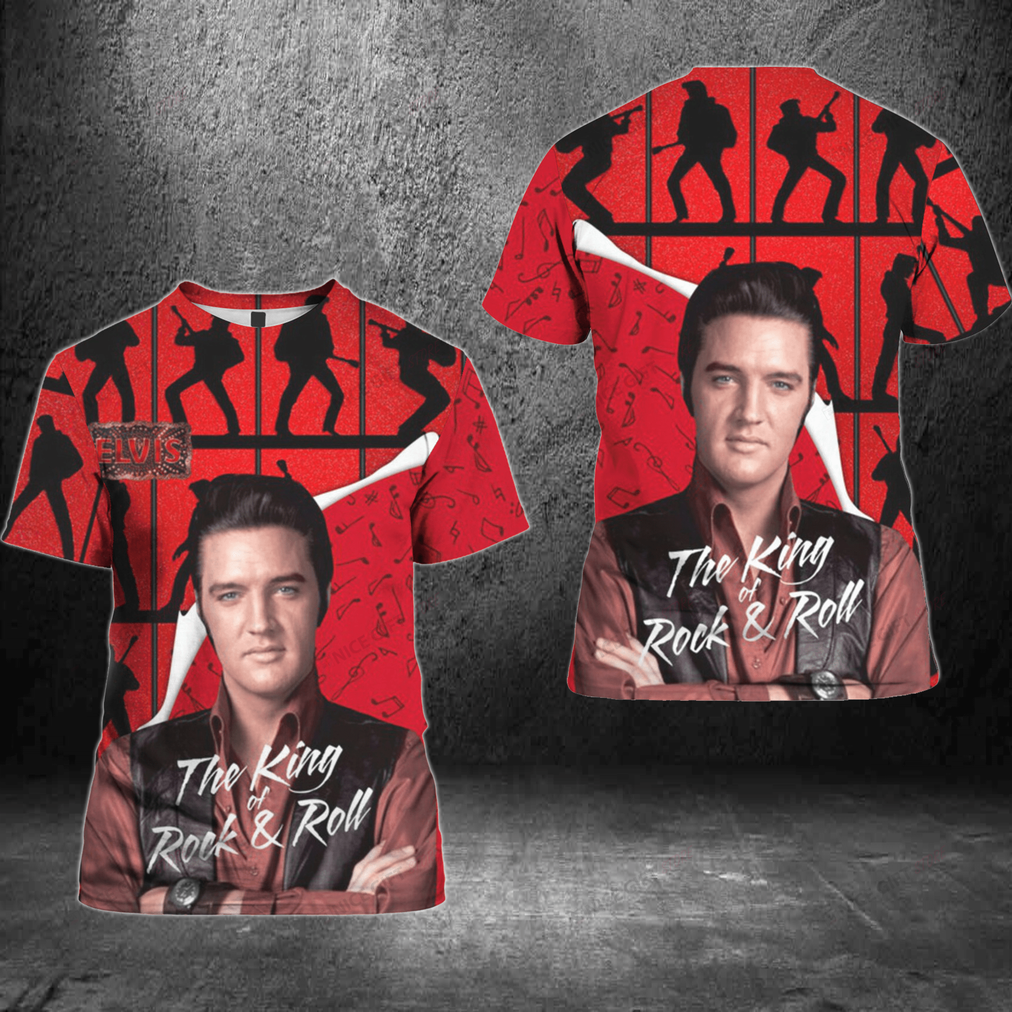 Elvis Presley The King Of Rock & Roll 3D T-Shirt 3Ts-W1G3
