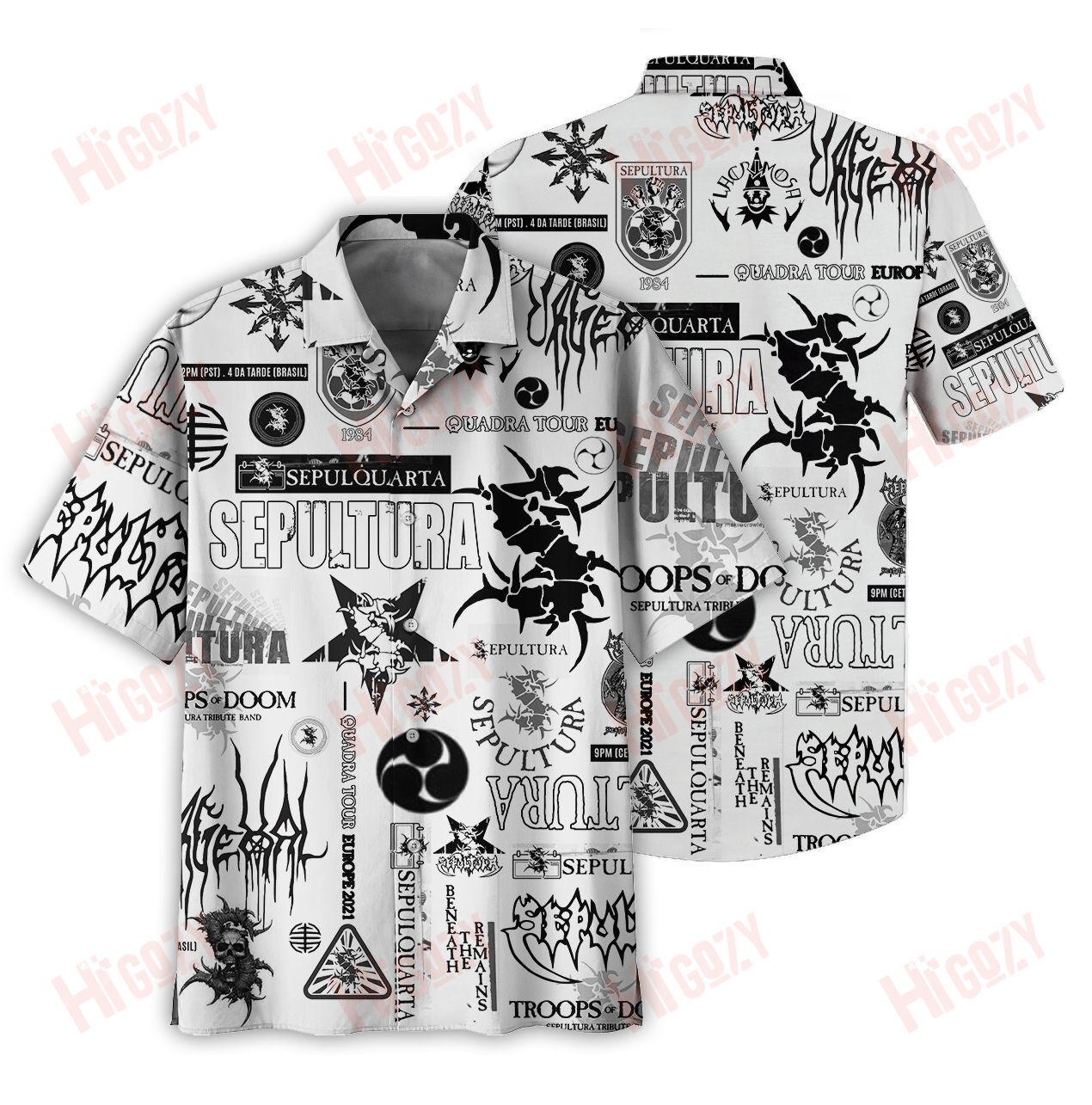 Sepultura Hawaiian Sleeve Aloha Shirts Ha40172