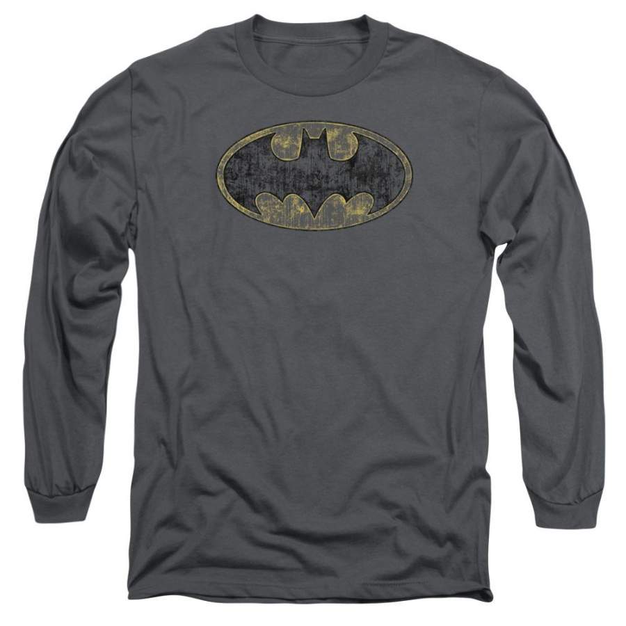 Batman – Tattered Logo Long Sleeve Adult 18/1