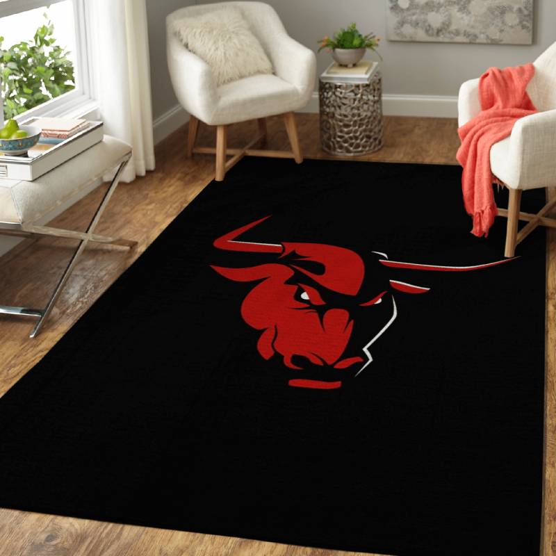 Red Bull Head – Animals Area Rug Carpet