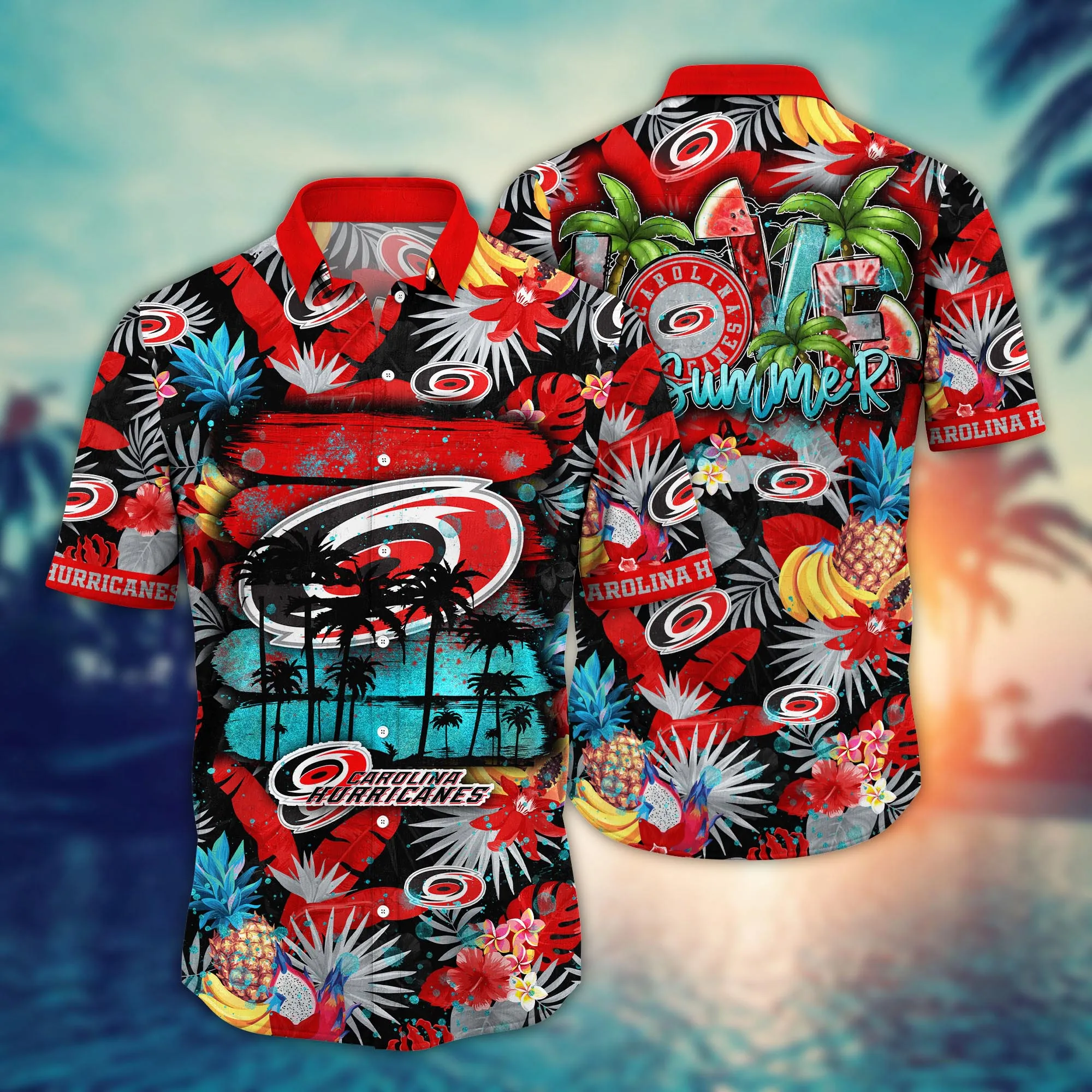 Carolina Hurricanes Nhl Hawaiian Shirt Heattime Aloha Shirt