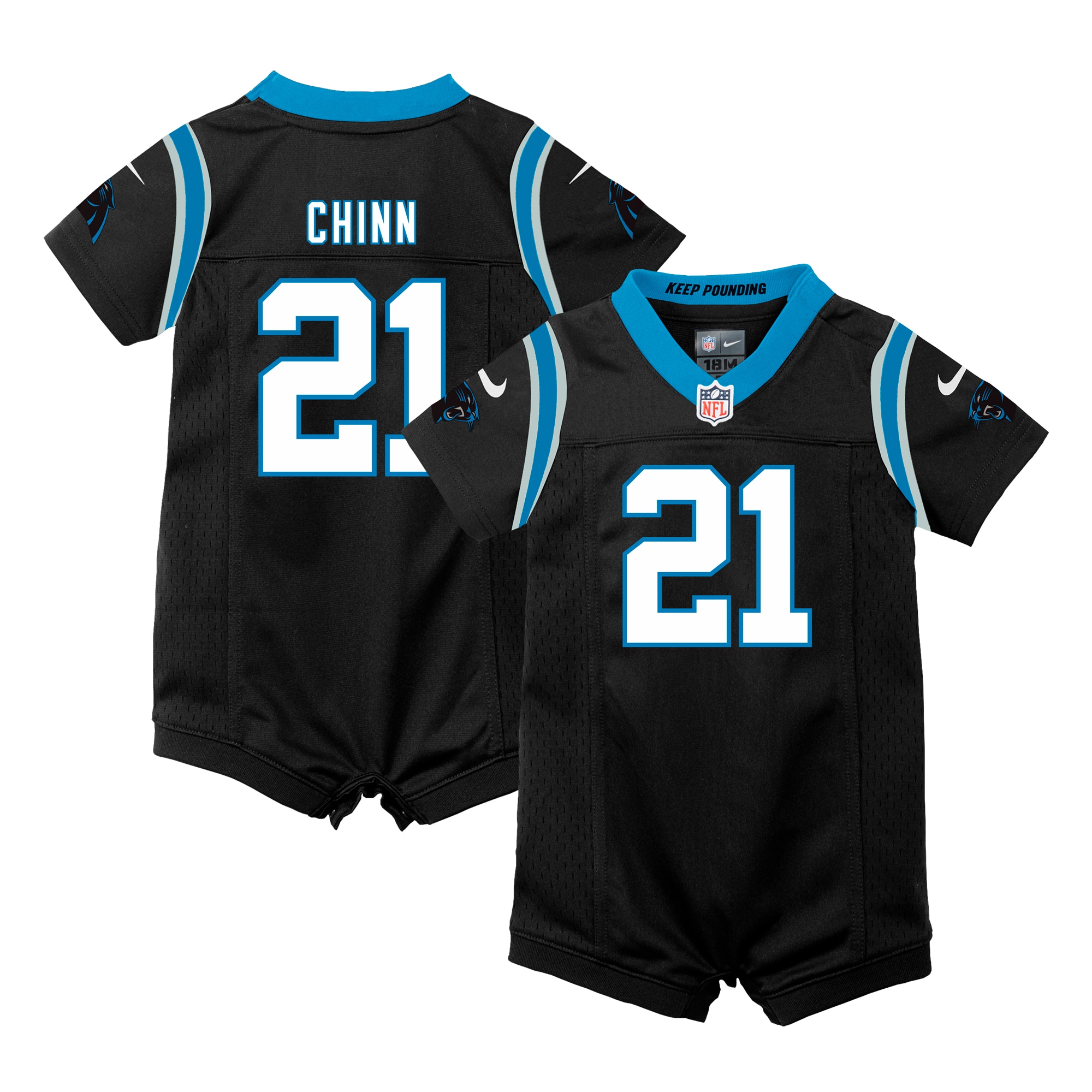 Jeremy Chinn Carolina Panthers Newborn Romper Game Jersey – Black