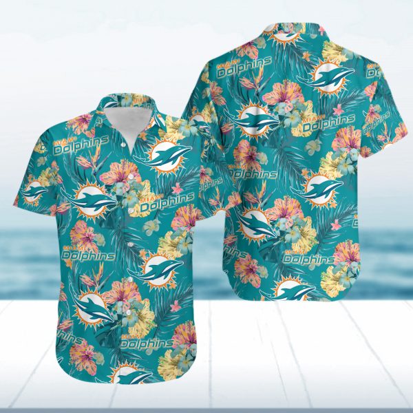 Hawaii Shirt Island Miami Dolphins Summer Button Up Shirt S2133