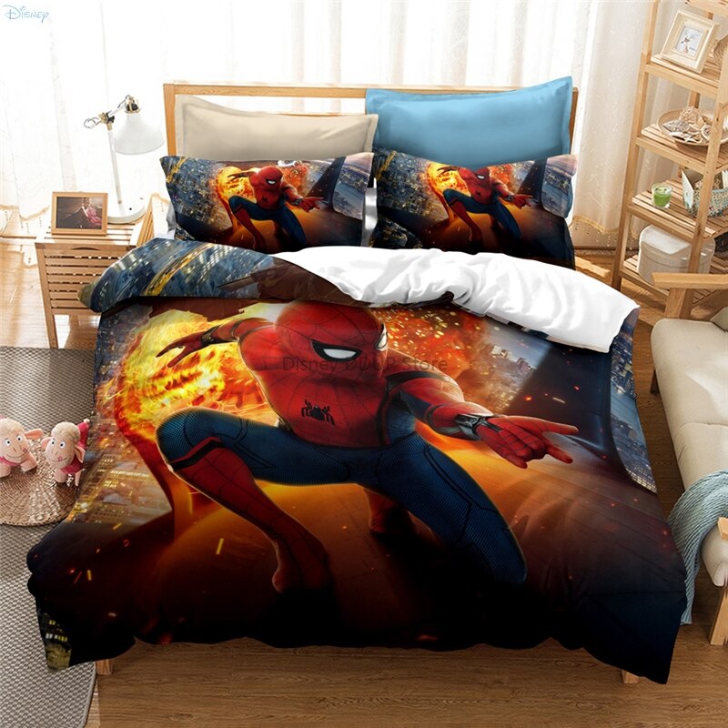 Super Hero Spider Character Duvet Cover Sets Pillowcase 3D Printed King Size Bedding Set Home Decor