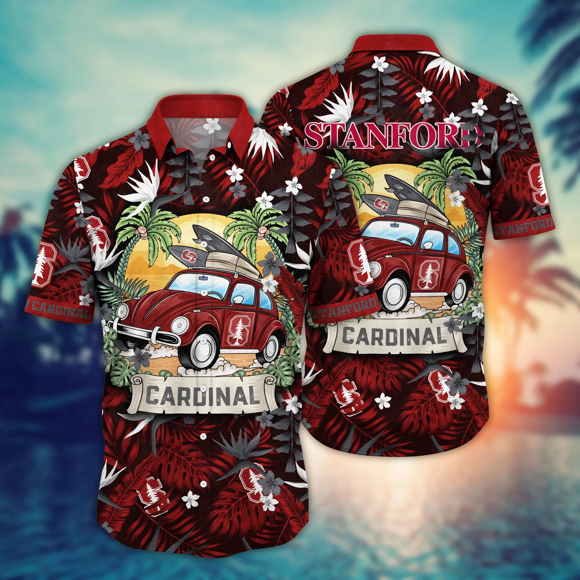 Stanford Cardinal NCCA Hawaiian Shirt Sprinklerstime Aloha Shirt