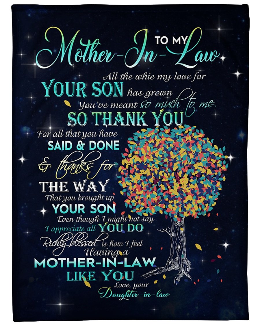 To My Mother In Law You’Ve Meant So Much To Me Fleece Blanket – Quilt Blanket Mother’S Day Gift Birthday Gift Family Gift Gift From Daughter In Law To Mother In Law Home Decor Bedding Coach Sofa Soft And Comfy Cozy