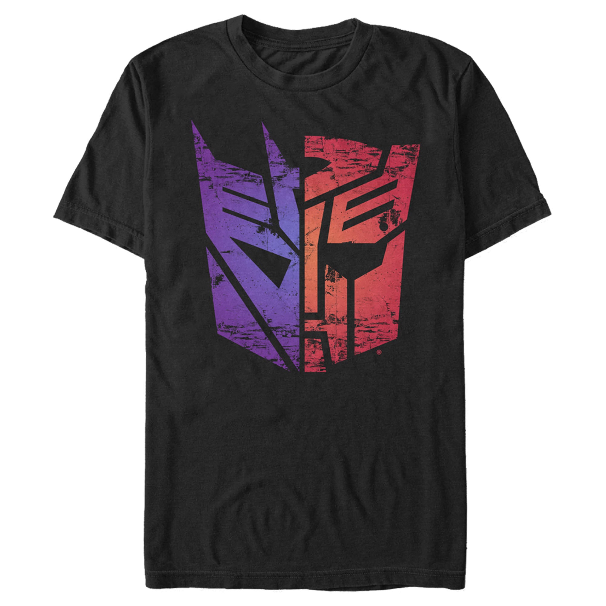 Transformers Men’S Face Split Logo  T-Shirt