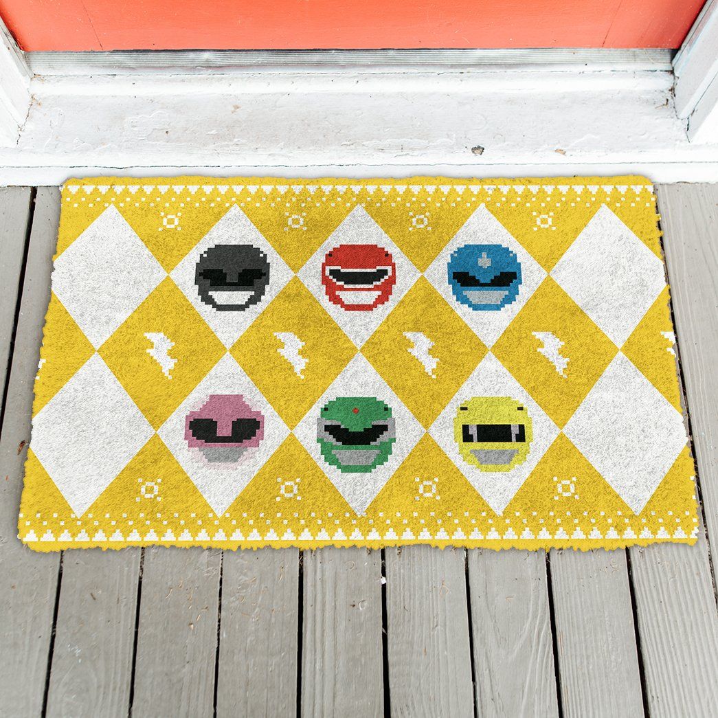 3D Power Ranger Yellow Ugly Doormat