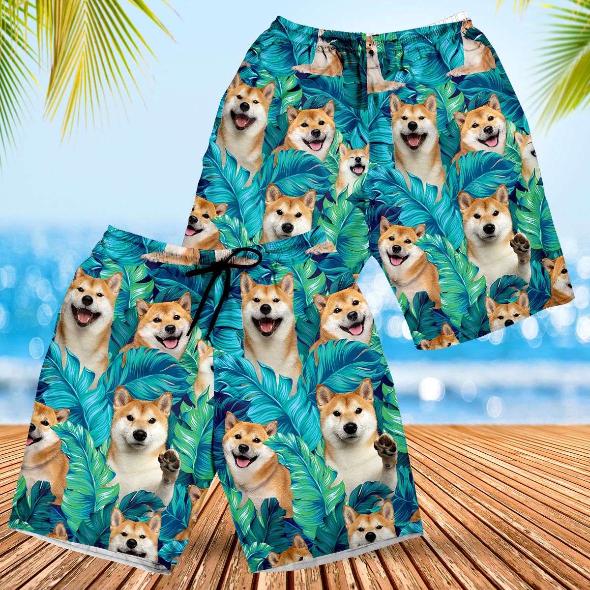 Shiba Inu Dog Lovers Gift Hawaiian Shorts