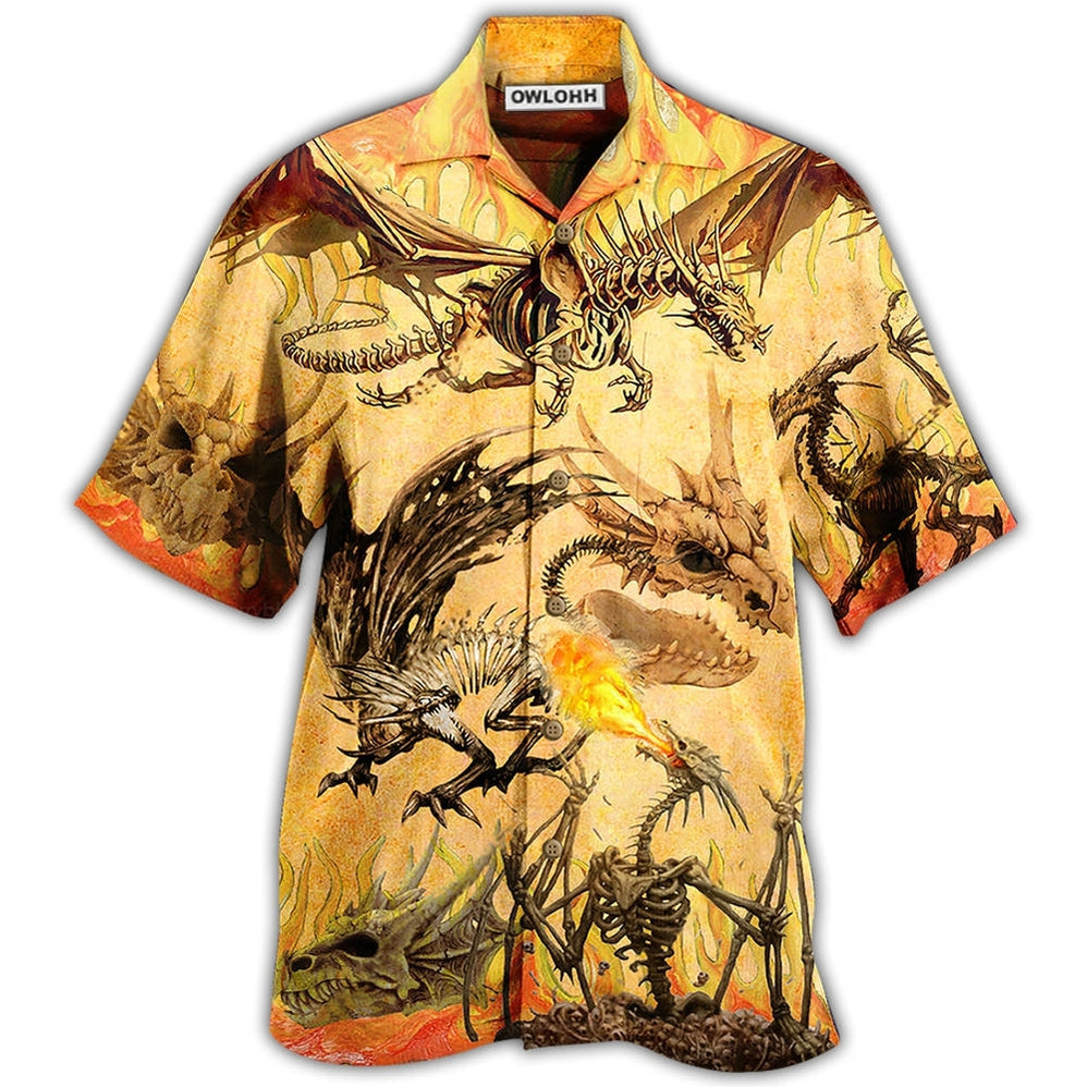 Dragon Skull Fighting On Desert Hawaii Shirt Ha19211