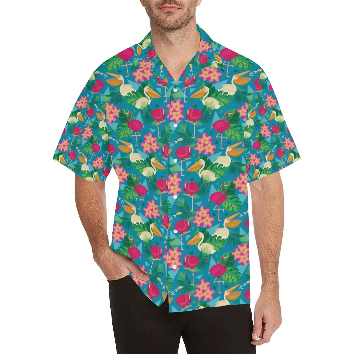 Pelican Pattern Print Design 03 All Over Hawaii Shirt Ha83764