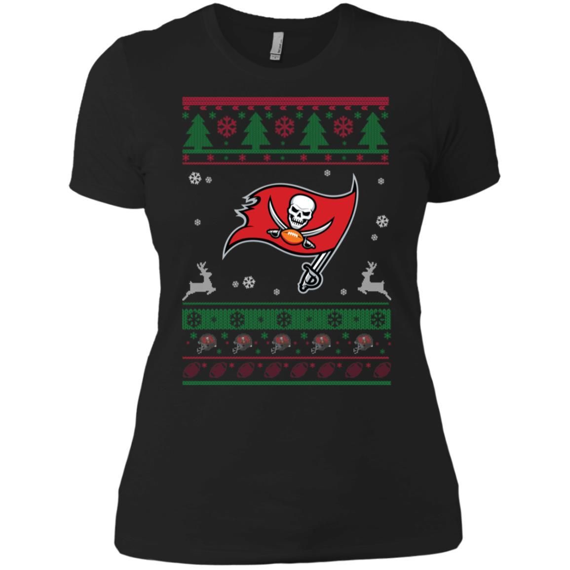 Tampa Bay Buccaneers Logo Football Teams Ugly Christmas Sweater Women T-Shirt