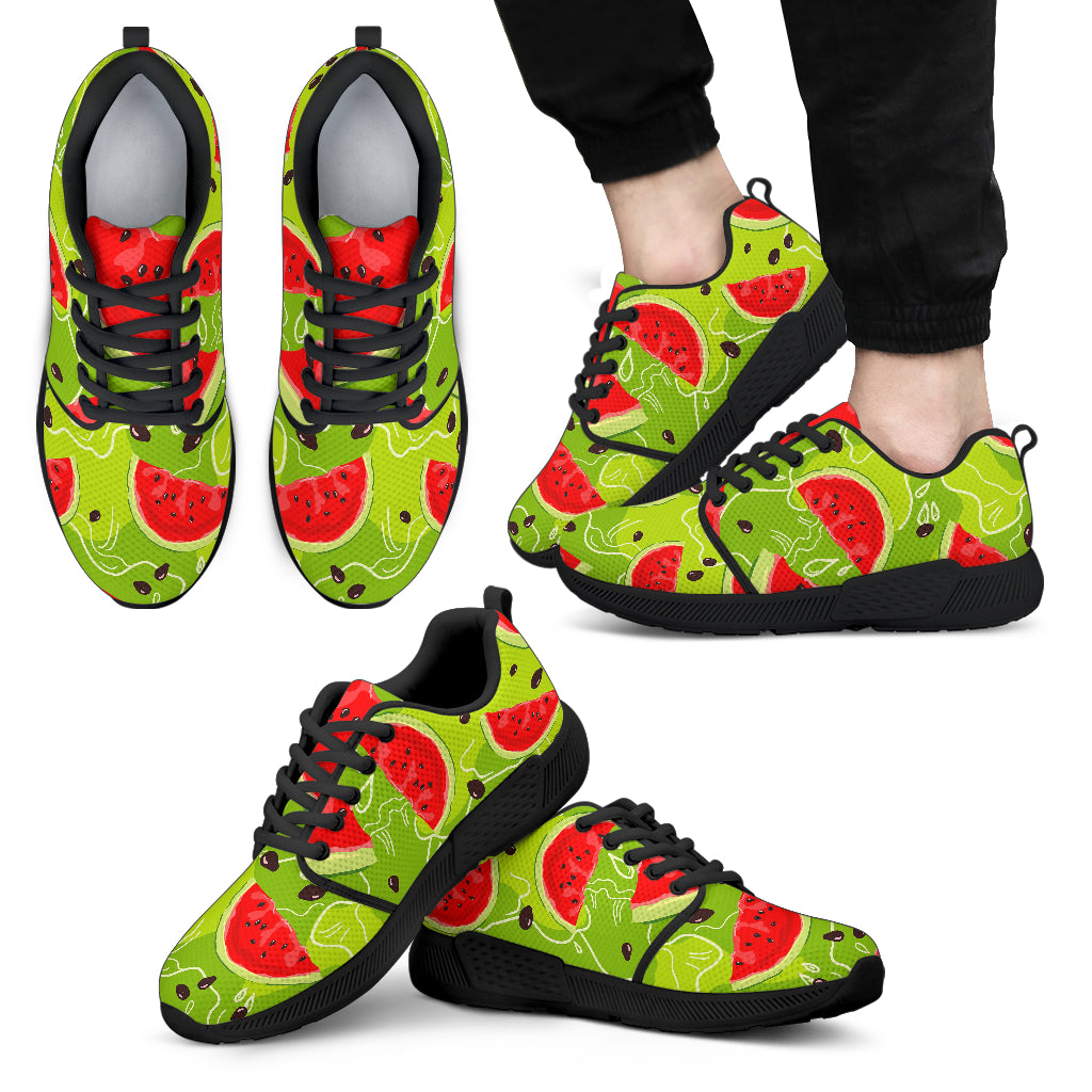 Yummy Watermelon Pieces Pattern Print Men’S Athletic Shoes