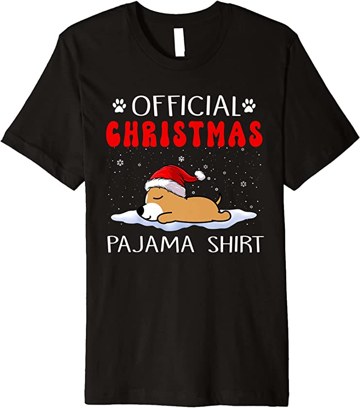 Chihuahua Dog Official Christmas Pajama Puppy Funny Xmas Premium T-Shirt