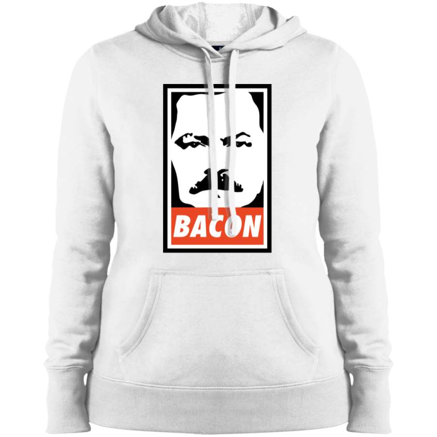 AGR Ron Swanson – Bacon Ladies’ Pullover Hooded Sweatshirt