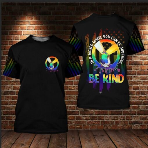 Bekind Pride 3D T Shirts For Lesbian, Gay Couple Gay Gifts On Pride Month, Lgbt Gifts