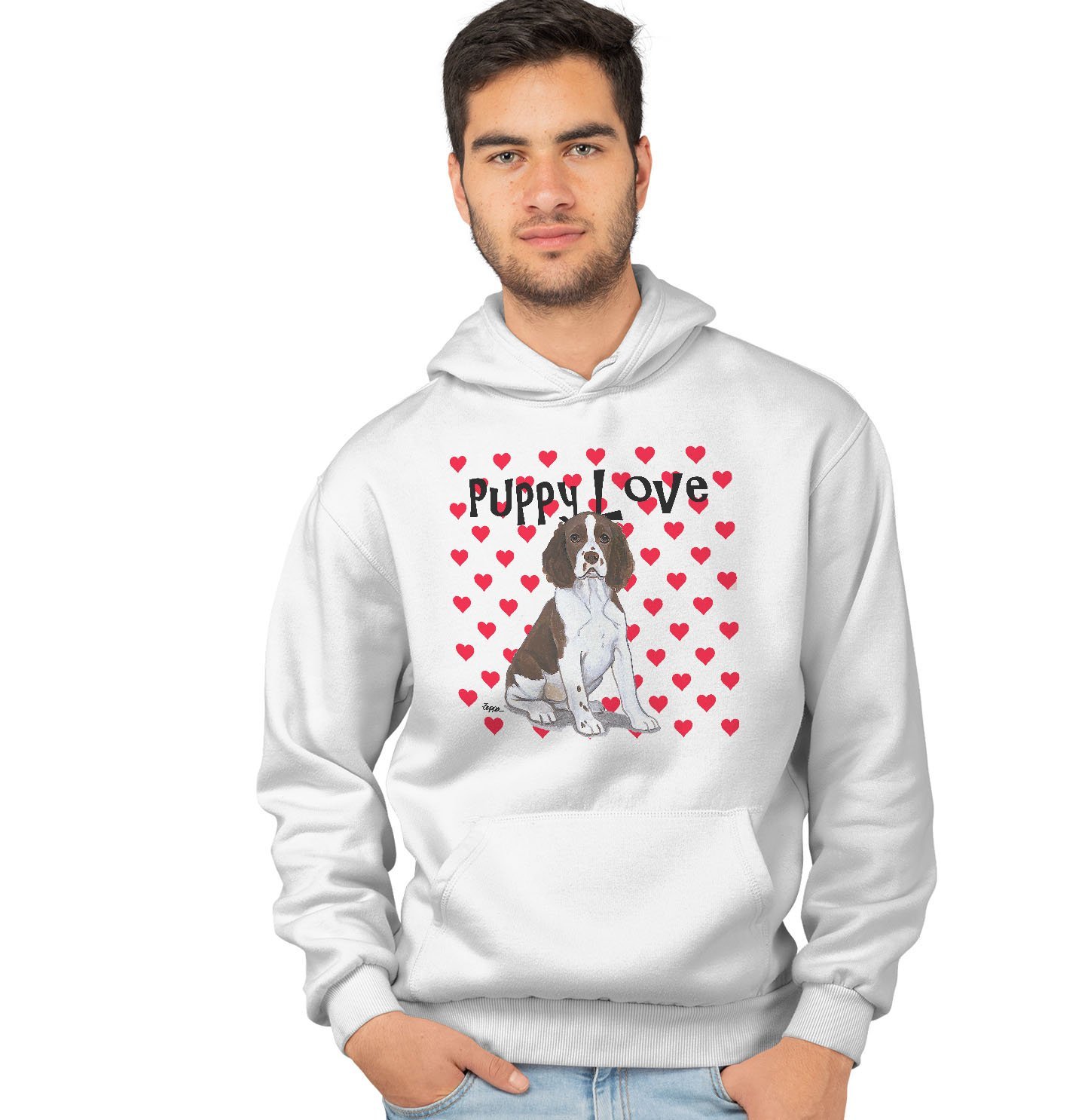 Springer Puppy Love – Adult Unisex Hoodie Sweatshirt