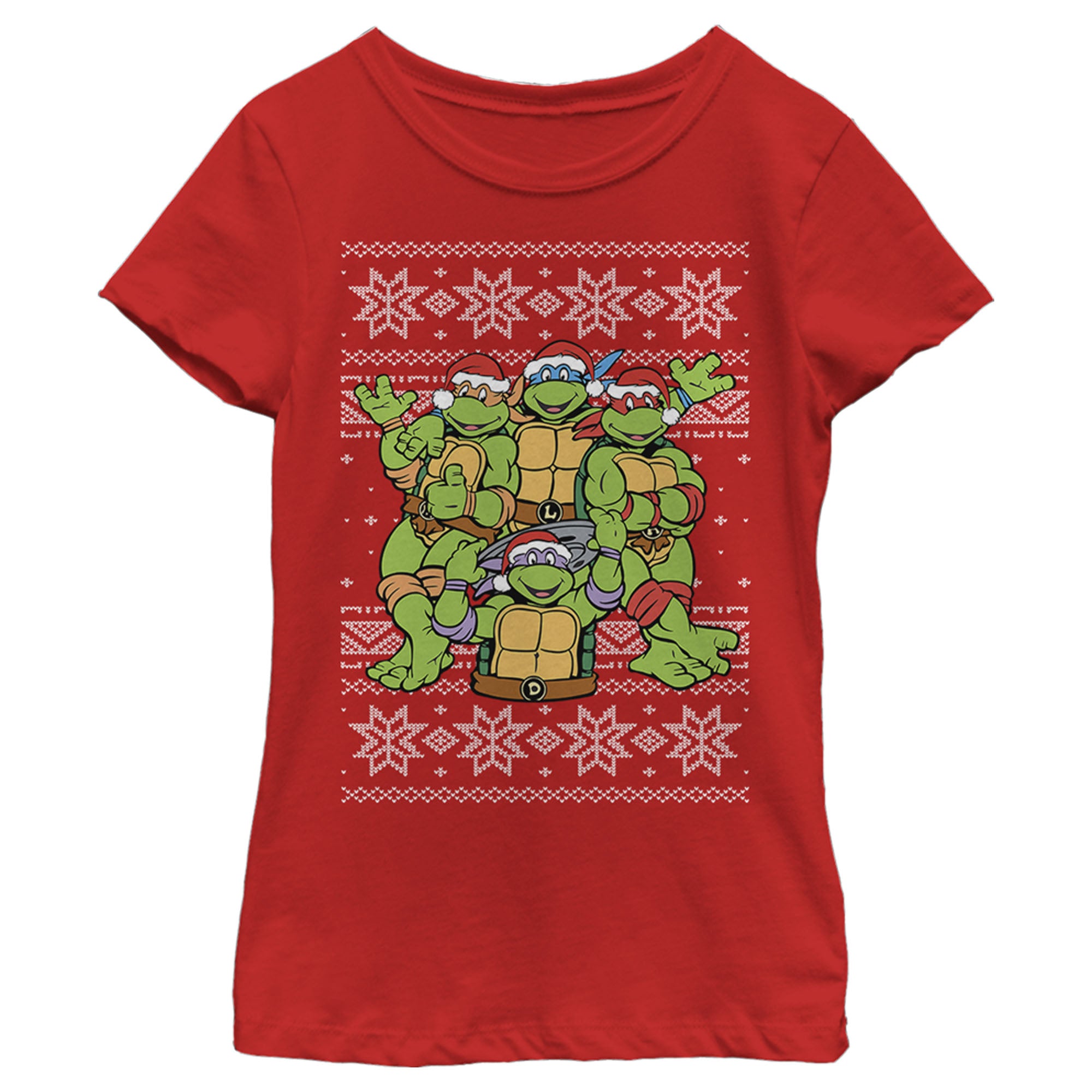 Teenage Mutant Ninja Turtles Girl’S Ugly Christmas Sweater  T-Shirt