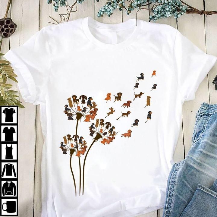 Dachshund dandelion cute shirt Tshirt Hoodie Sweater