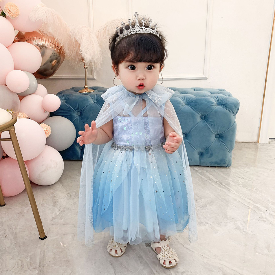 Toddler Snow White Arier Elza Princess Dress Girls Costume Baby Birthday Party Gowns Cosplay Cartoon Frock Cute Vestido alx