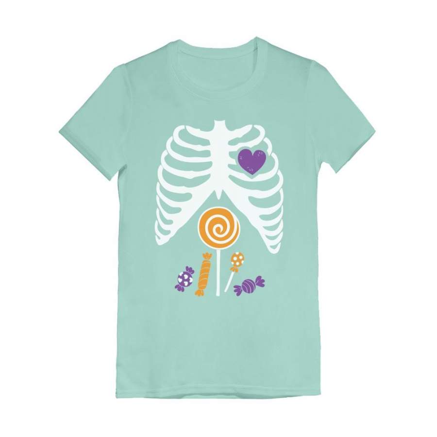 Candy Skeleton – Halloween Kids Infant Girls’ Fitted T-Shirt