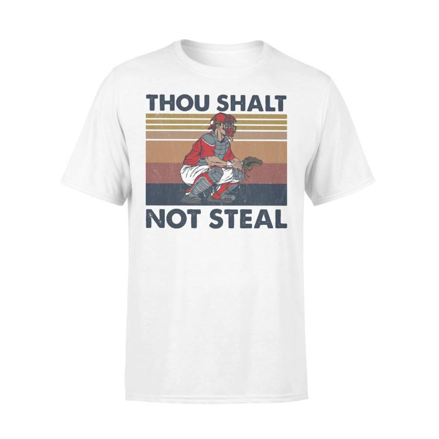 Thou Shalt Not Steal Baseball Catcher Vintage T-shirt