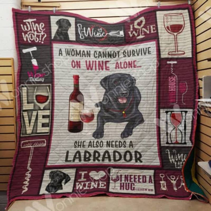 Wine and Labrador A2206 87O34 Blanket