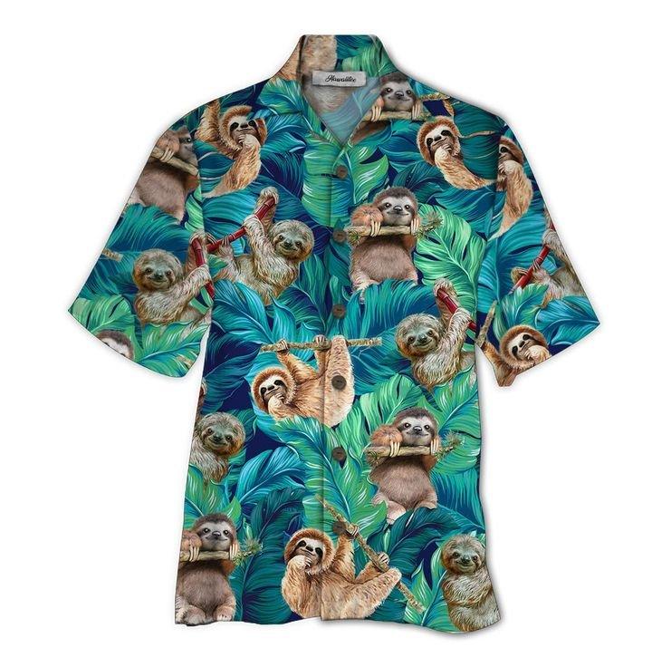 Sloth All Over Printed Hawaiian Shirt Ha35888