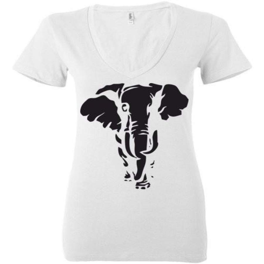 Elephant v2 , Bella Ladies Deep V-Neck