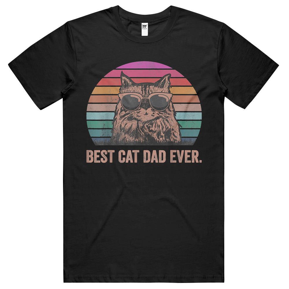 Best Cat Dad Ever Papa Birthday Father’s Day Kitten T Shirts