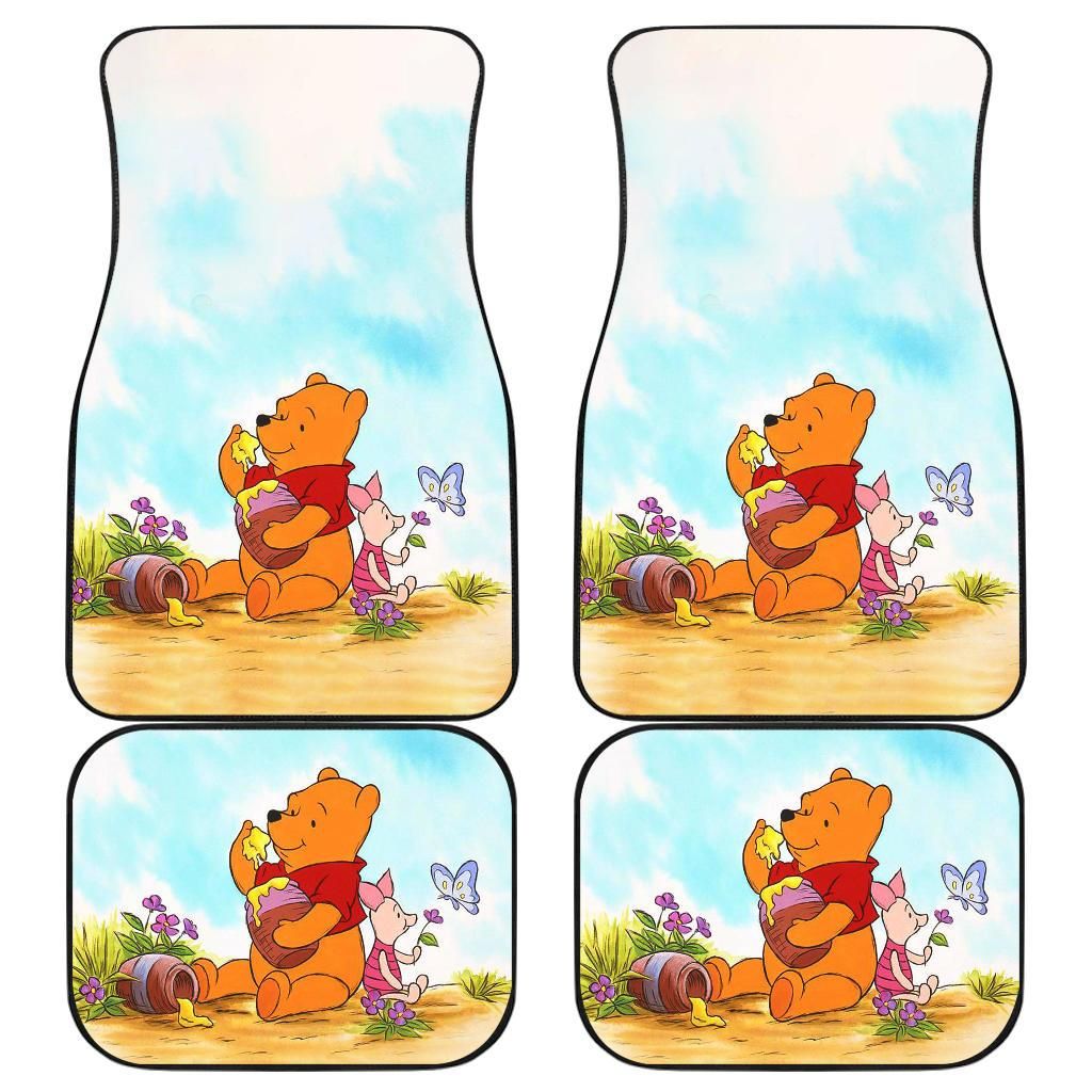 Pooh Front And Back Car Mats 8 Personalized Car Seat Floor Mat Custom Print