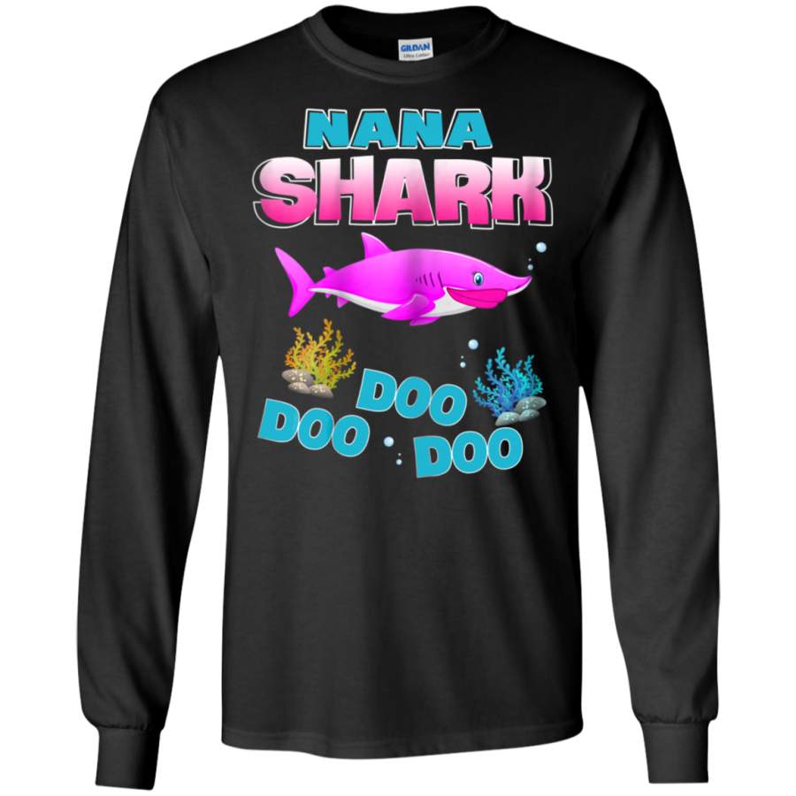 AGR nana Shark Doo Doo Doo – Mothers Day Long T-shirt