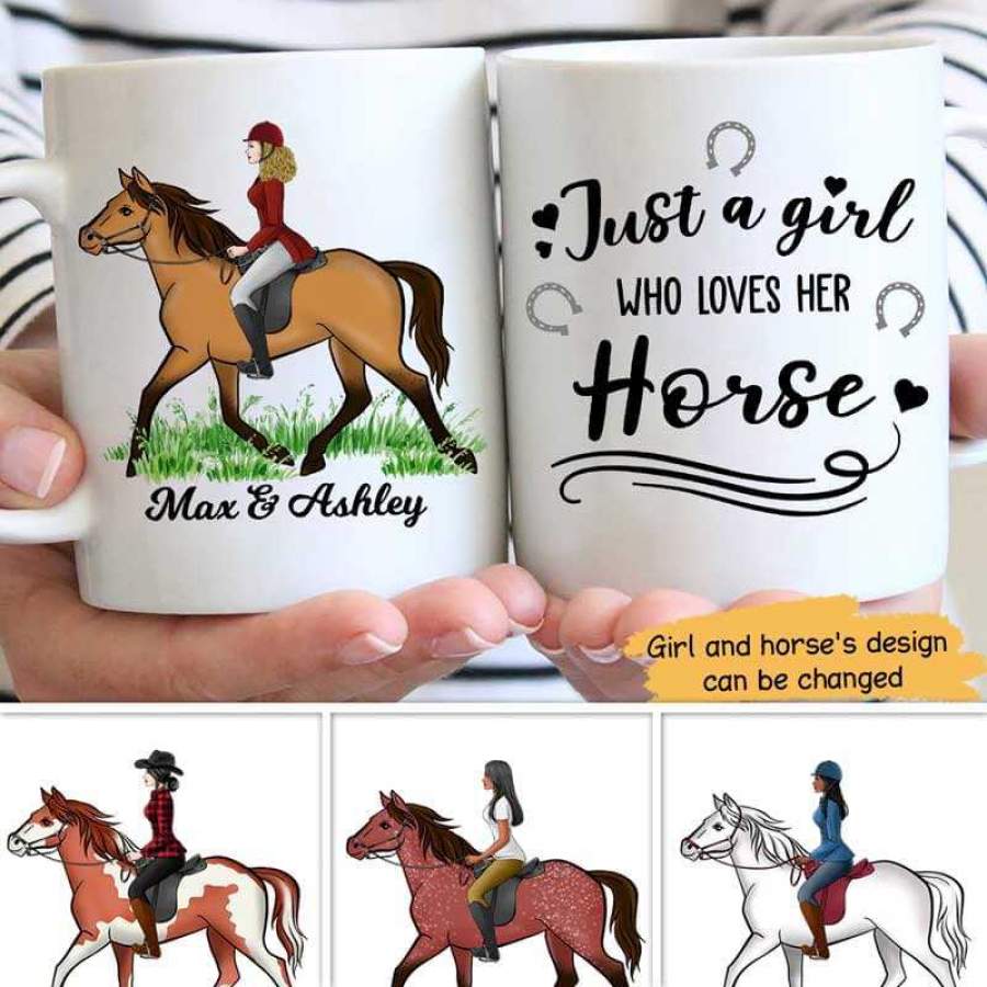 Just A Girl Who Loves Her Horse Personalized Coffee Mug