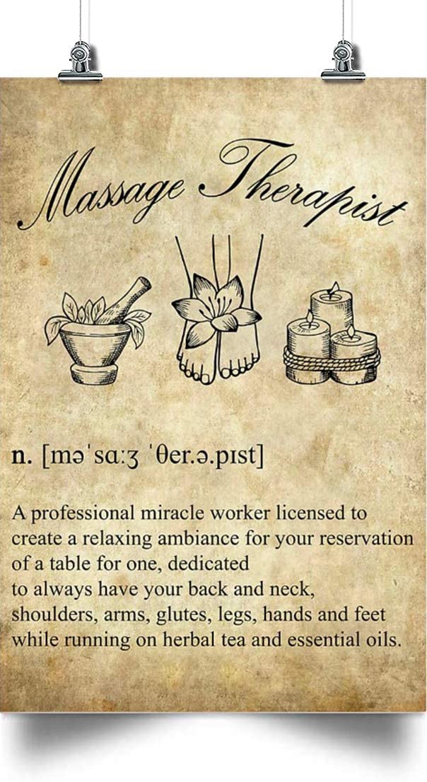 Massage Therapist Vertical Poster Definition About Massage Therapist Wall Poster Poster Art