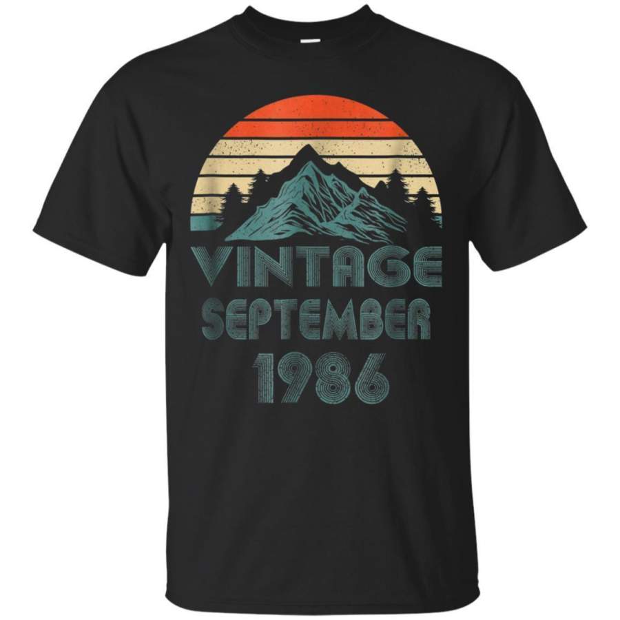 AGR September 1986 Retro Shirt Vintage 32nd Birthday Gift Party Jaq T-shirt