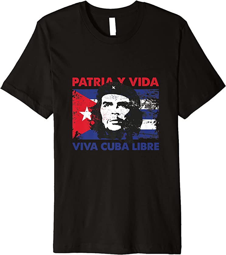 Viva Cuba Libre Patria Y Vida Cuba Flag, Cuban Revolution Premium T-Shirt