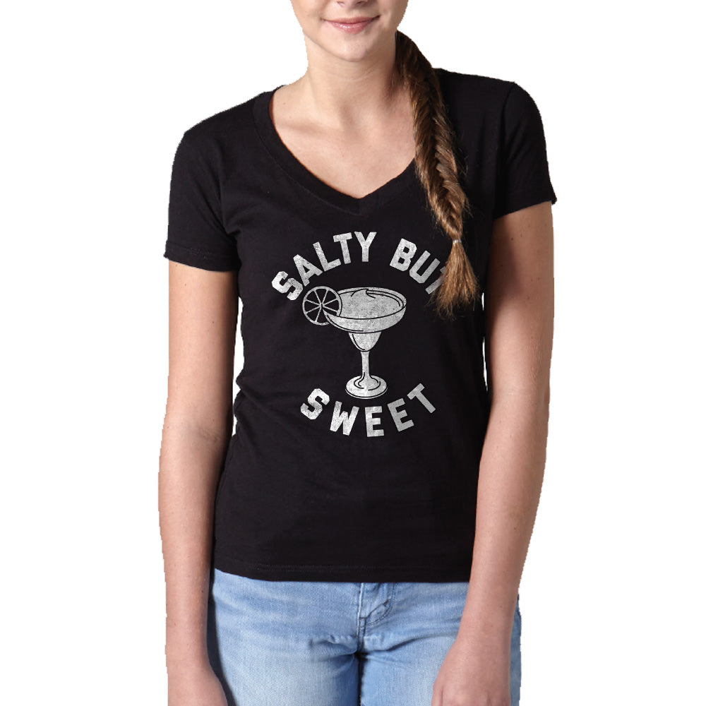 Women’S Salty But Sweet Margarita Vneck T-Shirt