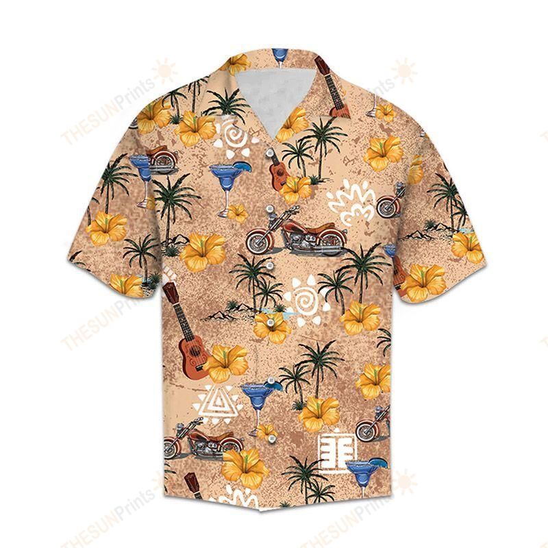 Classic Vintage Motorcycle Hawaiian Shirt Ha27691