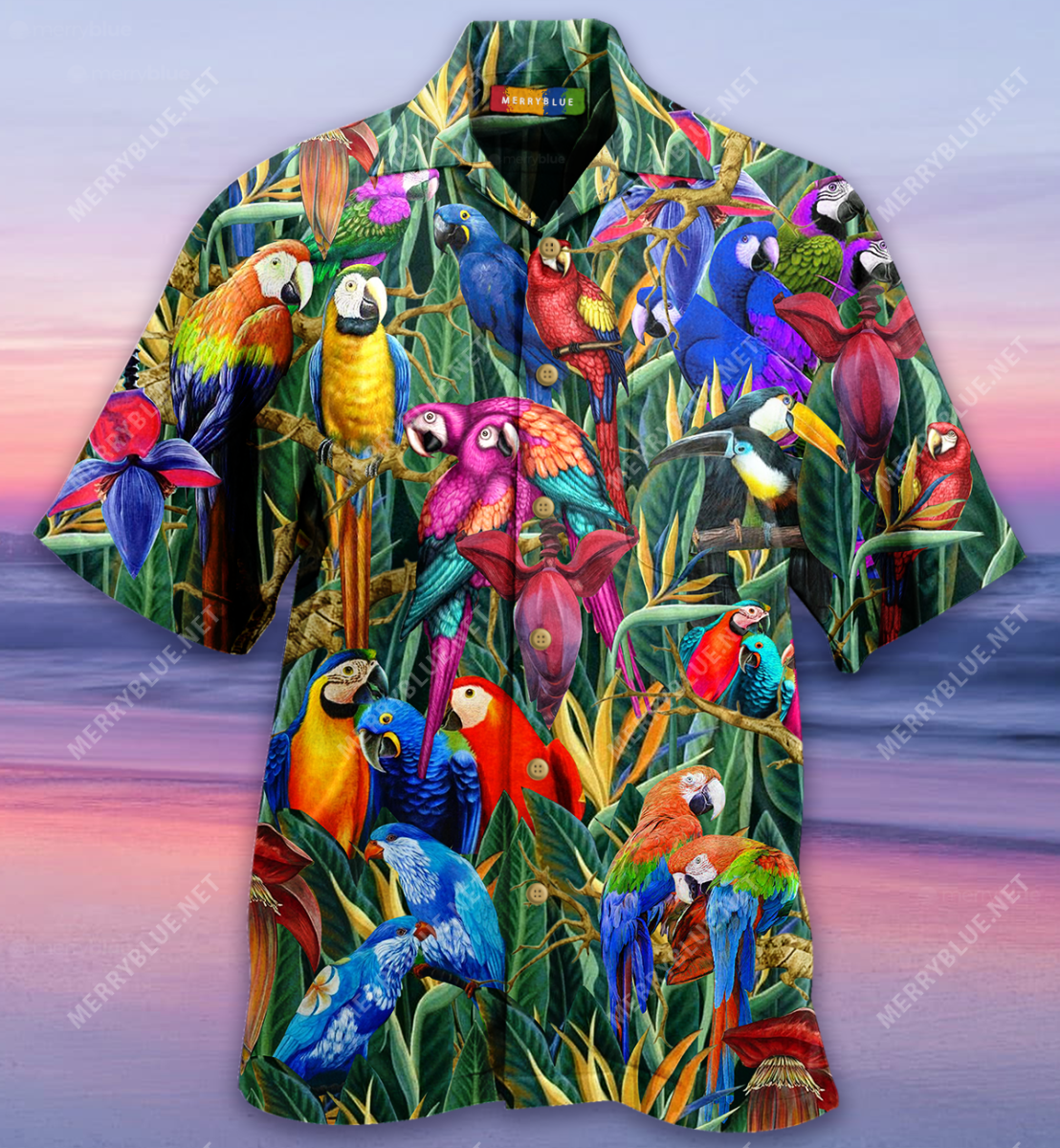 Amazing Tropical Parrot Unisex Hawaii Shirt Ha26623