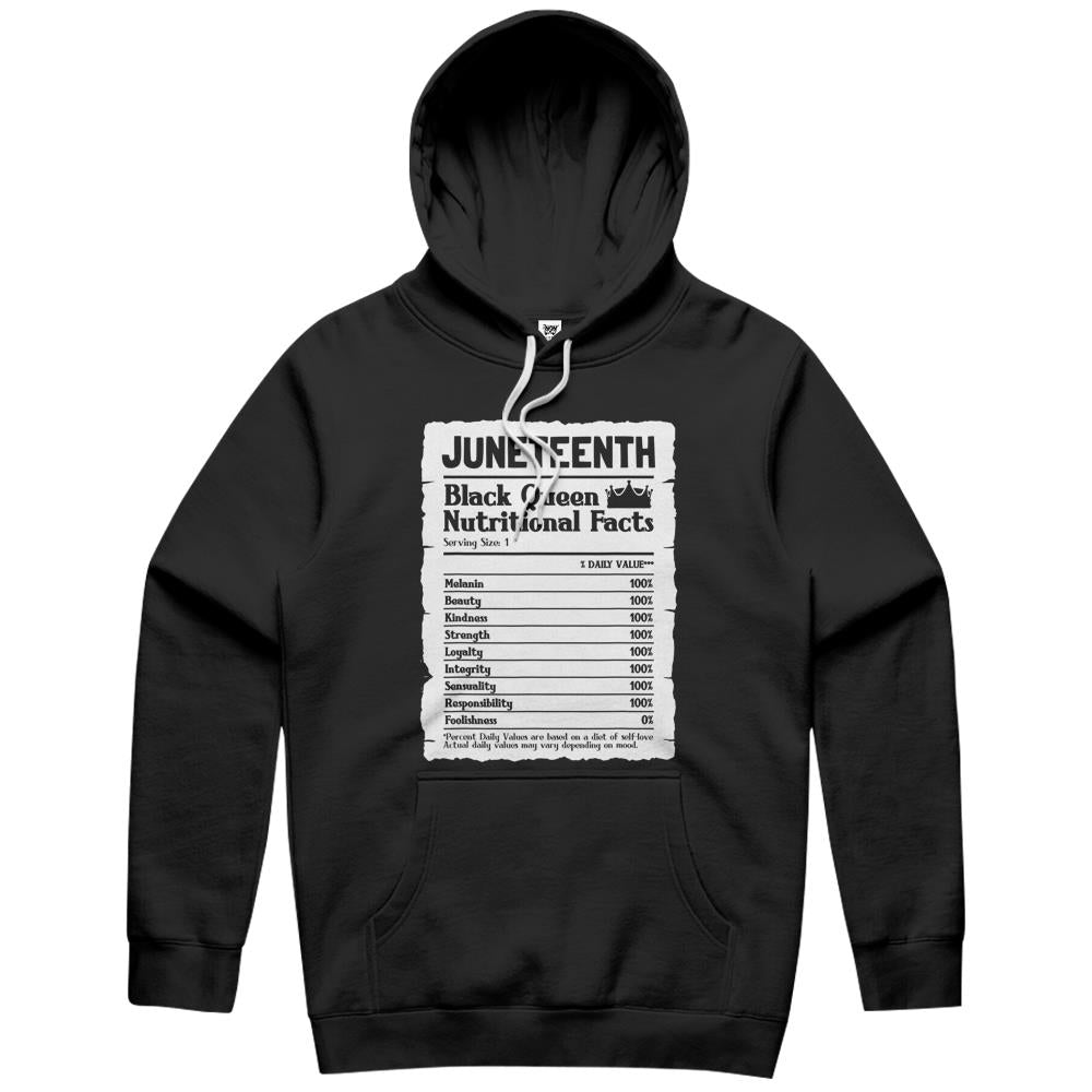 Nutritional Facts Shirt, Nutritional Facts Hoodie, Black Queen Nutrition Facts, Juneteenth Black Queen Nutritional Facts Melanin Vintage Shirt Hoodie