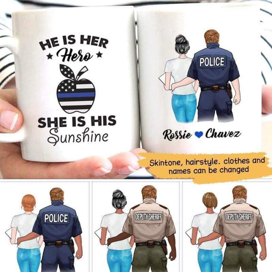 TBL – Police x Teacher Couple Personalized Mug