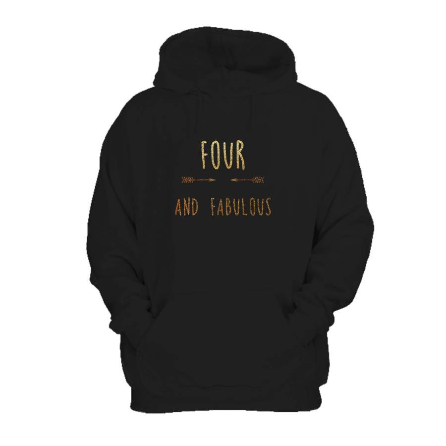 4th Fourth Birthday Four Fabulous Hoodie