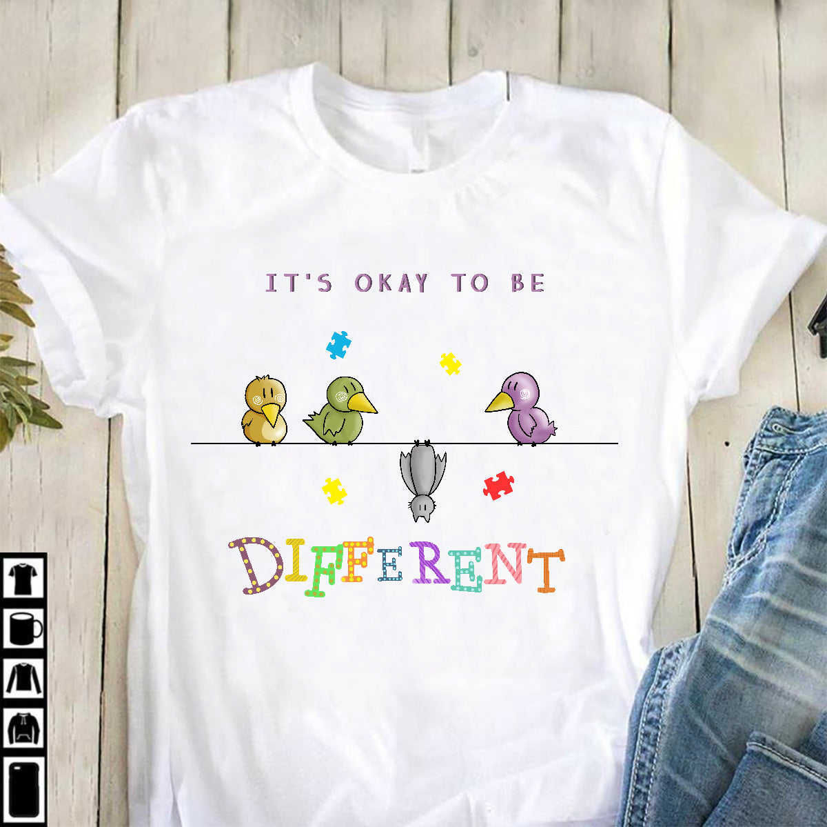 It’s Okay To Be Different Cute Birds Bat Gift Standard/Premium T-Shirt